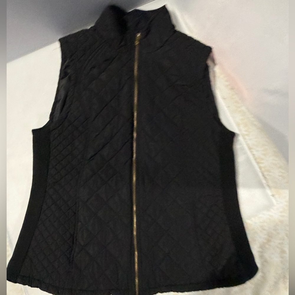 Adrienne Vittadini‎ Black Quilted Vest